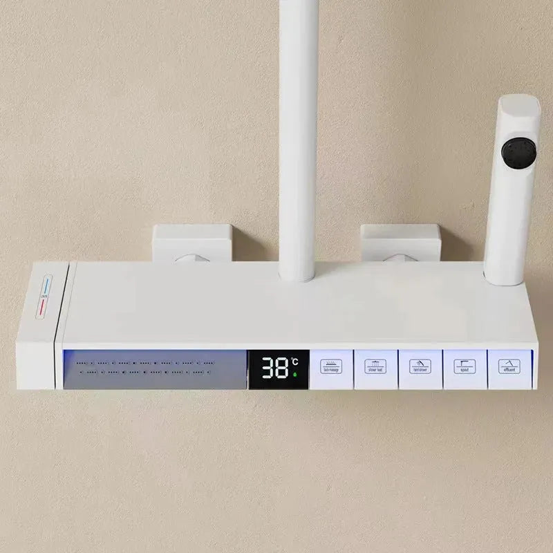High Bathroom Shower Set with Thermostat Digital Display - Bellarte Enchanté High Bathroom Shower Set with Thermostat Digital Display